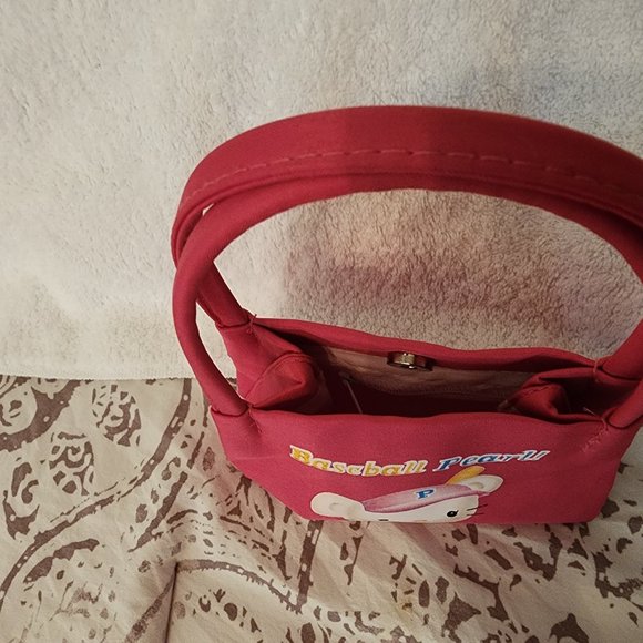 Dark blue jean child crossbody embellished flowers & small pink clutch purse - Picture 2 of 6